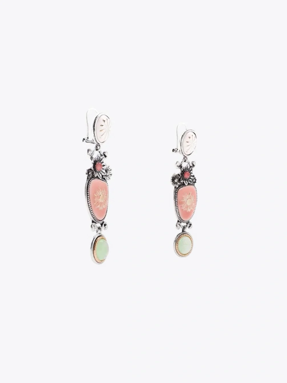 NWT Zara Flower and Stone Earrings